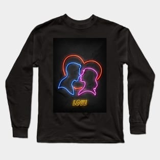 Love Couple Neon Long Sleeve T-Shirt